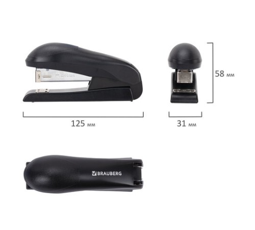 Степлер №24/6, №26/6 BRAUBERG 