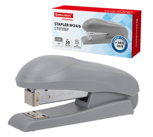 Степлер №24/6, №26/6 BRAUBERG 