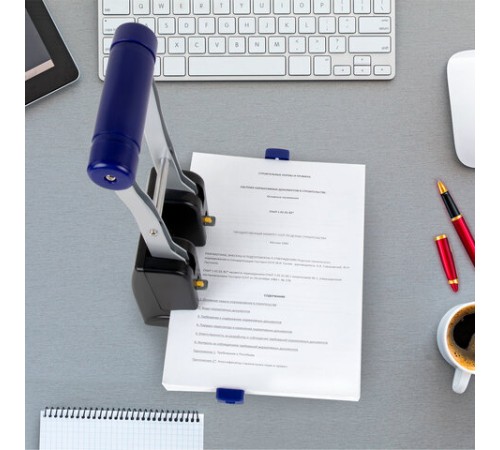 Дырокол металлический МОЩНЫЙ BRAUBERG 