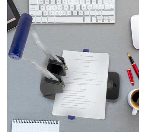 Дырокол металлический МОЩНЫЙ BRAUBERG 