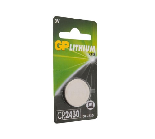 Батарейка литиевая GP Lithium CR2430 "таблетка, дисковая, кнопочная" 1 шт., блистер, CR2430-8C1 Батарейка литиевая GP Lithium CR2430 "таблетка, дисковая, кнопочная" 1 шт., блистер, CR2430-8C1
