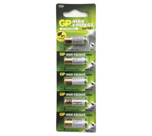 Батарейки GP High Voltage, 23AE, алкалиновая, для сигнализаций, 1 шт., в блистере (отрывной блок), 23AF-2C5