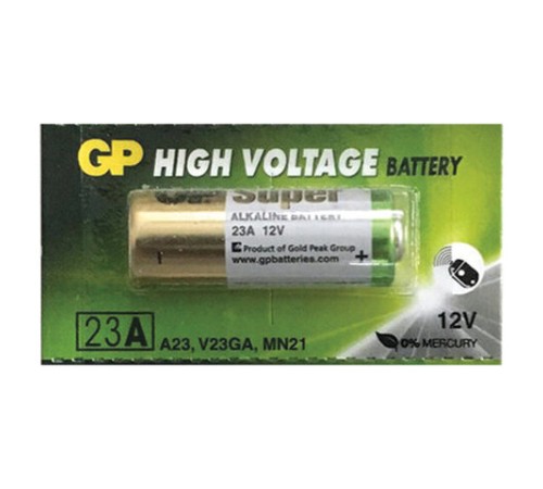 Батарейки GP High Voltage, 23AE, алкалиновая, для сигнализаций, 1 шт., в блистере (отрывной блок), 23AF-2C5