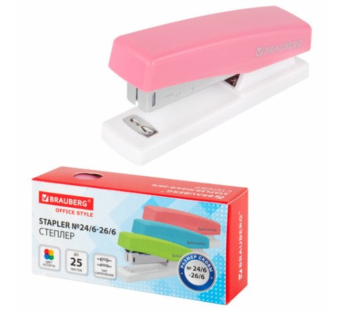 Степлер №24/6, 26/6 BRAUBERG 