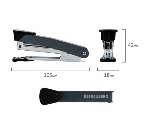 Степлер №10 металлический BRAUBERG 