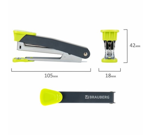 Степлер №10 металлический BRAUBERG 