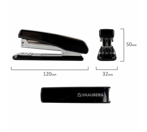 Степлер №24/6, 26/6 BRAUBERG 
