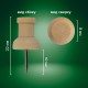 Силовые кнопки-гвоздики BRAUBERG WOOD, деревянные, 30 штук, 10 мм, 272759