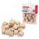 Силовые кнопки-гвоздики BRAUBERG WOOD, деревянные (кубики), 50 штук, 10 мм, 272762