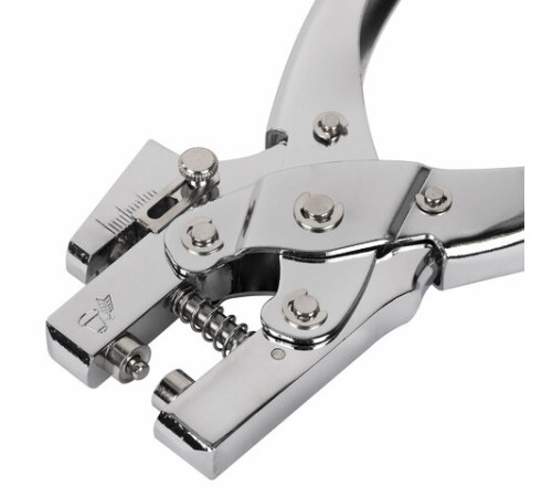 Дырокол металлический на 1 отверстие для люверса до 30 л., диаметр отверстия 5 мм, BRAUBERG, 272763