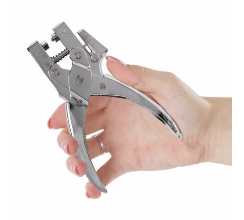 Дырокол металлический на 1 отверстие для люверса до 30 л., диаметр отверстия 5 мм, BRAUBERG, 272763