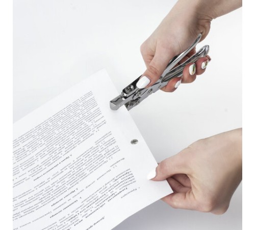 Дырокол металлический на 1 отверстие для люверса до 30 л., диаметр отверстия 5 мм, BRAUBERG, 272763