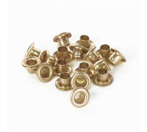 Люверсы золотистые КОМПЛЕКТ 250 шт., внутренний диаметр 4,8 мм, длина 4,6 мм, BRAUBERG, 272764