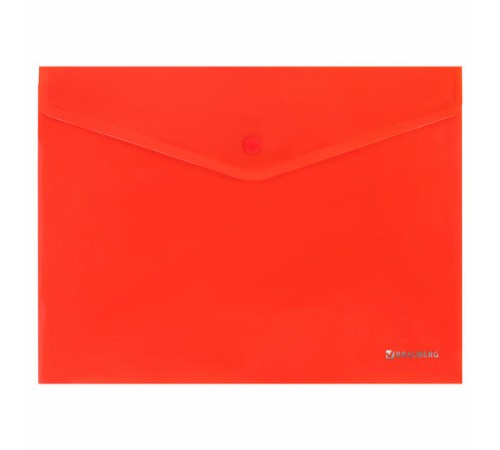 Папка-конверт с кнопкой КОМПЛЕКТ 10 шт., А4, А5 по 5 шт., цвета ассорти, BRAUBERG, 0,18 мм, 272868