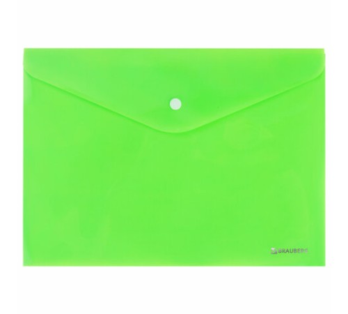 Папка-конверт с кнопкой А4, КОМПЛЕКТ 8 шт., яркие неоновые цвета ассорти, BRAUBERG 