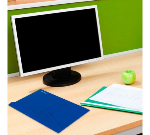 Папка-конверт с кнопкой BRAUBERG 