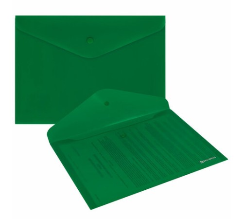 Папка-конверт с кнопкой BRAUBERG 