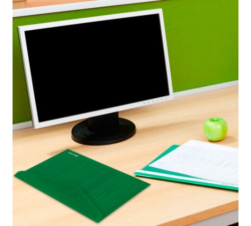 Папка-конверт с кнопкой BRAUBERG 