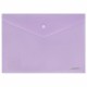 Папка-конверт с кнопкой BRAUBERG Pastel, А4, матовая непрозрачная лиловая, ПРОЧНАЯ, 0,2 мм, 272881