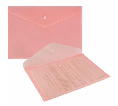 Папка-конверт с кнопкой BRAUBERG 