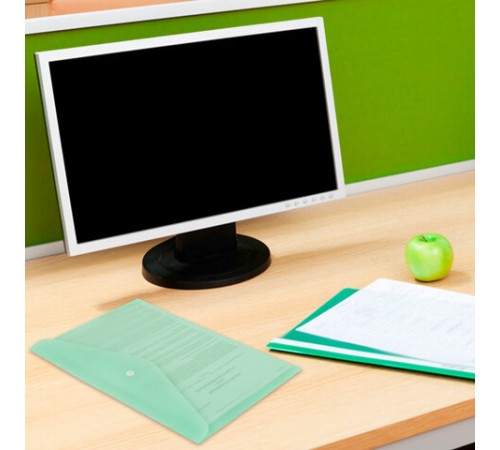 Папка-конверт с кнопкой BRAUBERG 