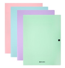 Папка на кнопке пластиковая BRAUBERG 