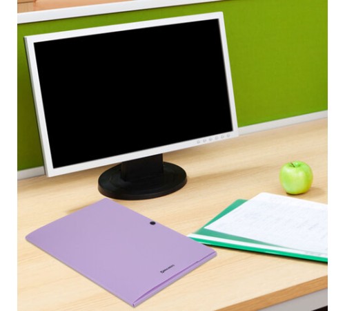 Папка на кнопке пластиковая BRAUBERG 