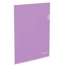 Папка-уголок жесткая, непрозрачная, А4, цвет лиловый, 0,15 мм, BRAUBERG PASTEL, 272890