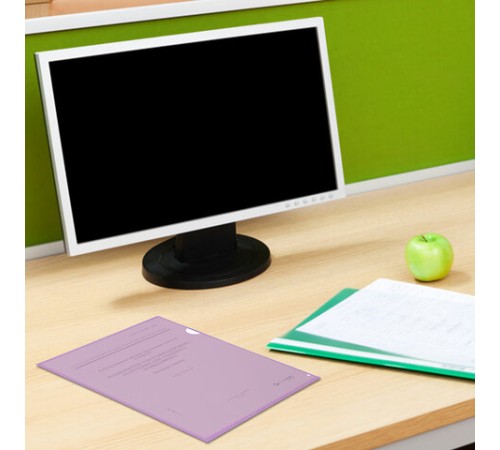 Папка-уголок жесткая, непрозрачная, А4, цвет лиловый, 0,15 мм, BRAUBERG PASTEL, 272890