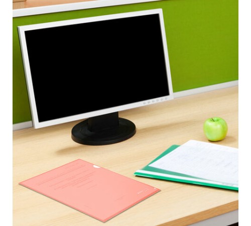 Папка-уголок жесткая, непрозрачная, А4, цвет персиковый, 0,15 мм, BRAUBERG PASTEL, 272891