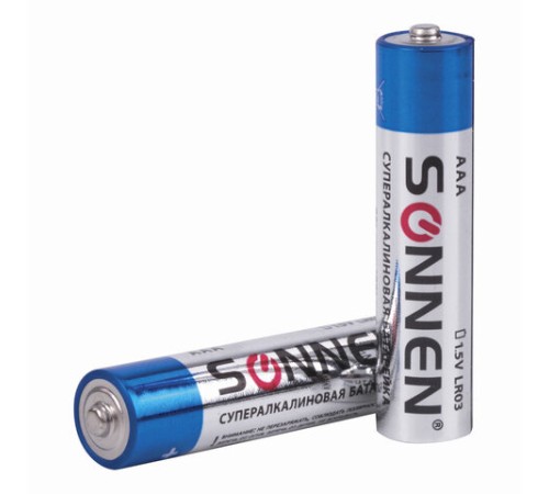 Батарейки КОМПЛЕКТ 10 шт., SONNEN Super Alkaline, AAA (LR03, 24А), алкалиновые, мизинчиковые, короб, 454232 Батарейки КОМПЛЕКТ 10 шт., SONNEN Super Alkaline, AAA (LR03, 24А), алкалиновые, мизинчиковые, короб, 454232