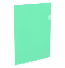 Папка-уголок жесткая, непрозрачная, А4, цвет мятный, 0,15 мм, BRAUBERG PASTEL, 272892