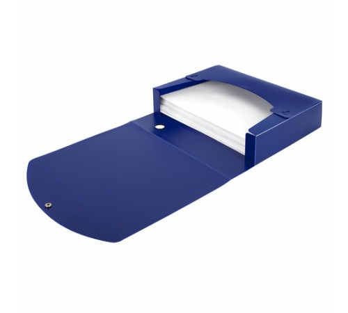 Короб архивный 330х245х70 мм, пластик, разборный, до 600 листов, синий, 0,9 мм, BRAUBERG EXTRA, 272893