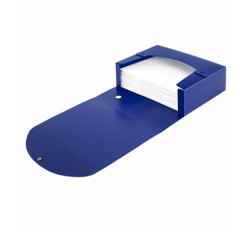 Короб архивный 330х245х100 мм, пластик разборный, до 900 листов, синий, 0,9 мм, BRAUBERG EXTRA, 272894