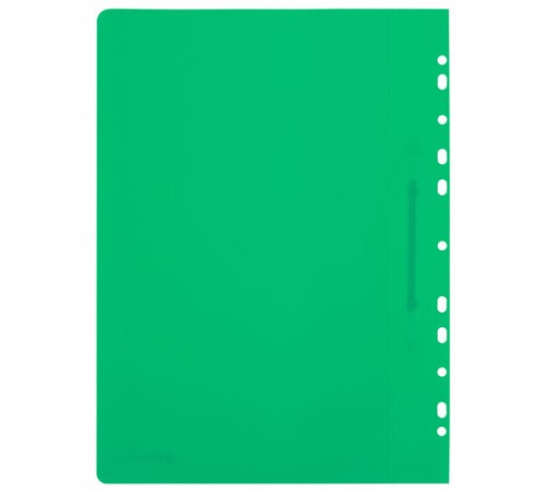 Скоросшиватель пластиковый с перфорацией BRAUBERG EXTRA, А4, 140/180 мкм, зеленый, 272896