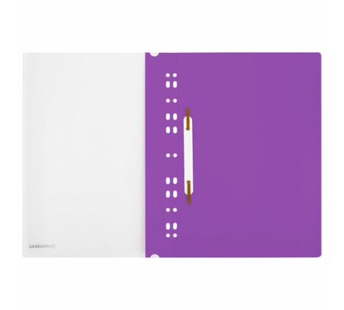 Скоросшиватель пластиковый с перфорацией BRAUBERG EXTRA, А4, 140/180 мкм, фиолетовый, 272897