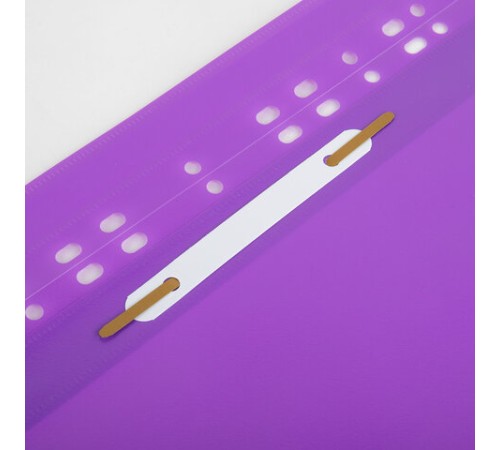 Скоросшиватель пластиковый с перфорацией BRAUBERG EXTRA, А4, 140/180 мкм, фиолетовый, 272897