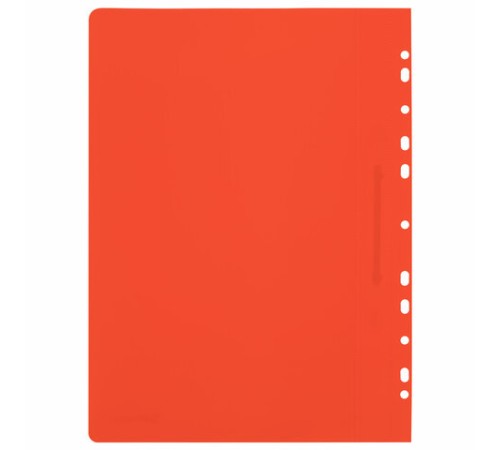 Скоросшиватель пластиковый с перфорацией BRAUBERG EXTRA, А4, 140/180 мкм, красный, 272898