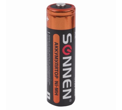 Батарейки аккумуляторные Ni-Mh пальчиковые КОМПЛЕКТ 2 шт., АА (HR6) 2700 mAh, SONNEN, 454235 Батарейки аккумуляторные Ni-Mh пальчиковые КОМПЛЕКТ 2 шт., АА (HR6) 2700 mAh, SONNEN, 454235