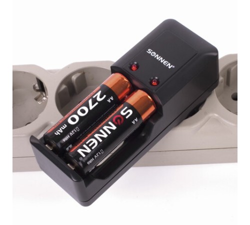 Батарейки аккумуляторные Ni-Mh пальчиковые КОМПЛЕКТ 2 шт., АА (HR6) 2700 mAh, SONNEN, 454235 Батарейки аккумуляторные Ni-Mh пальчиковые КОМПЛЕКТ 2 шт., АА (HR6) 2700 mAh, SONNEN, 454235