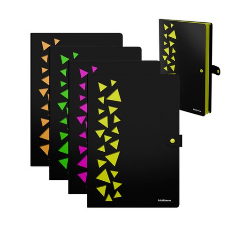 Папка-органайзер на кнопке 4 отделения, ERICH KRAUSE 