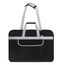 Сумка для художника СУПЕР РАЗМЕР А2+ (62 см х 45 см), чёрная, накладной карман, BRAUBERG ART CLASSIC, 272986