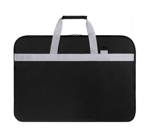 Сумка для художника СУПЕР РАЗМЕР А2+ (62 см х 45 см), чёрная, накладной карман, BRAUBERG ART CLASSIC, 272986