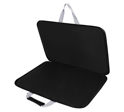 Сумка для художника СУПЕР РАЗМЕР А2+ (62 см х 45 см), чёрная, накладной карман, BRAUBERG ART CLASSIC, 272986