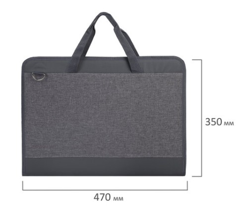 Папка сумка для рисунков и чертежей каркасная А3 (35х47 см), экокожа, BRAUBERG ART CLASSIC, 272989