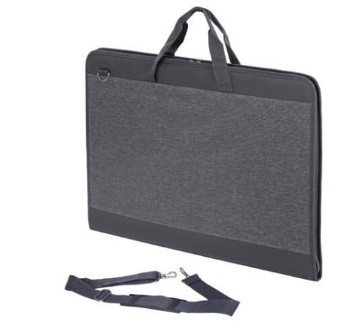 Папка сумка для рисунков и чертежей каркасная А2 (45х65 см), экокожа, BRAUBERG ART CLASSIC, 272990