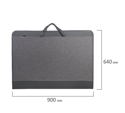 Папка-сумка для рисунков и чертежей каркасная А1 (64х90 см), экокожа, BRAUBERG ART CLASSIC, 272991