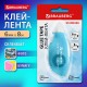 Клей-лента BRAUBERG STANDARD, 6 мм х 8 м, корпус матовый голубой, блистер, 273027