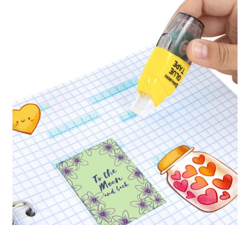 Клей-лента BRAUBERG SPECIAL, 6 мм х 8 м, корпус жёлтый, блистер, 273028