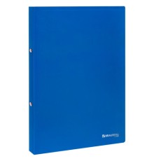 Папка на 2 кольцах А4 BRAUBERG UNIVERSAL, 25 мм, синяя, до 170 листов, 0,5 мм, 273030